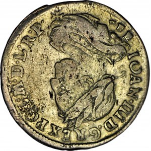 RR-, Jan III Sobieski, Ort 1679, rzadki rocznik, R4, odwrotka 180stopni