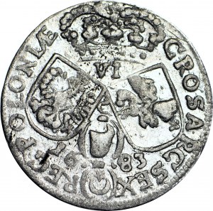 RR-, Sobieski, Sesta del 1683, Cracovia, PTAK (Paw? Czapla?), NIENOTATO, molto raro