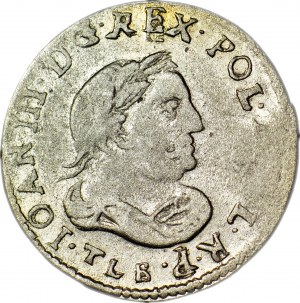 RRR-, Giovanni III Sobieski, Sixpence 1684, falso d'epoca, terza copia conosciuta