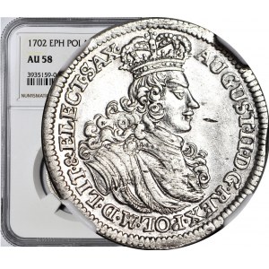 August II Mocny, Szóstak 1702 EPH, Lipsk, menniczy