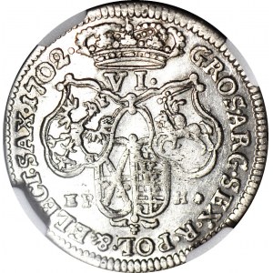 August II Mocny, Szóstak 1702 EPH, Lipsk, menniczy