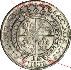 RRR-, August III Sas, Ort 1756, Lipsia, bellissimo, UNO DEI MIGLIORI, illustrato, Anuszczyk R5