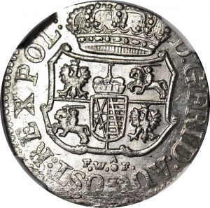 August III Sas, 1/24 thalier 1754 FWóF, Drážďany, razené