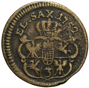 Auguste III Sas, 1752 penny, le plus rare