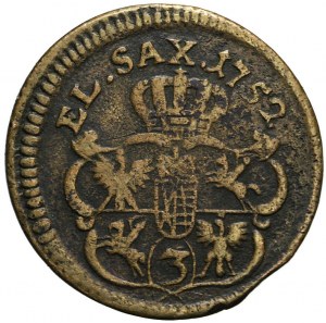 August III Sas, 1752 penny, nejvzácnější