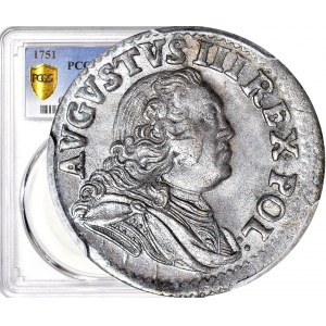 August III Sas, Szeląg 1751, menniczy