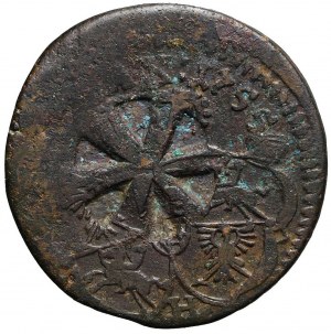 Kontramarka na minci Augusta III Sas 1755, hviezda, vzácna