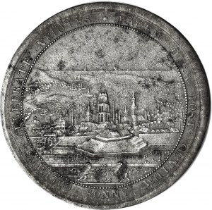 August III, Medal 1760 Gdańsk, stulecie Pokoju w Oliwie, Białogon, żeliwo