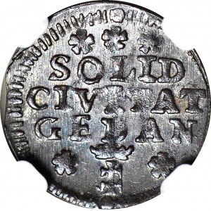 R-, August III, Szeląg 1757 Gdańsk