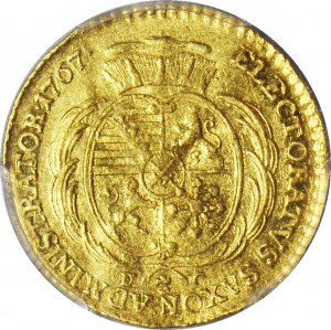RR-, Xavier, Ducat 1767, Drážďany, velmi vzácný ročník, 0 notací, cca mincovní