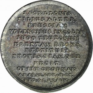 Médaille de la suite royale de Holzhaeusser, Kazimierz Jagiellończyk, coulée en fer dans les forges de Bialogon.
