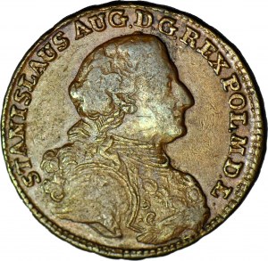 Stanisław A. Poniatowski, Trojak 1766, Kraków, Waffenschmied, schön