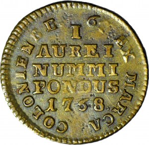 R-, Stanisław A. Poniatowski, Poids du ducat 1768, Varsovie