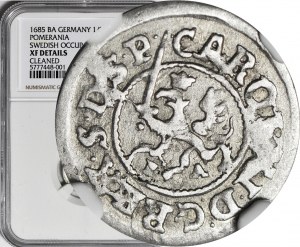 R*-, Pomořansko, Karel XI, 1/96 tolarů 1685 BA, R*