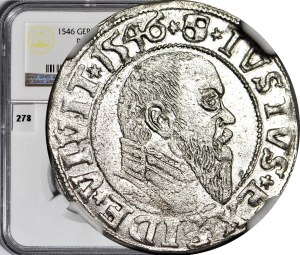 Duchy of Prussia, Albrecht Hohenzollern, 1546 penny, Königsberg, minted