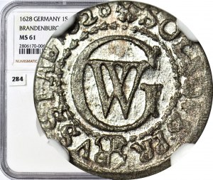 Duchy of Prussia, George Wilhelm, 1628 shellac, Königsberg, minted