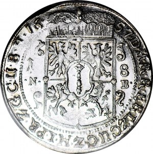RR-, Knížecí Prusko, Fridrich Vilém, ort 1657, Königsberg, vzácný a nádherný