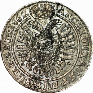 R-, Silésie, Léopold Ier, 15 Krajcars 1662 G-H, Wrocław, erreur LEOPOLDIS, non listé
