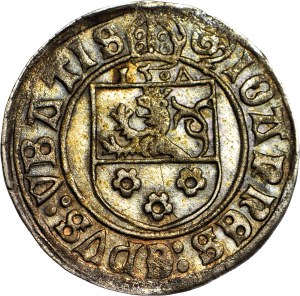 R-, Slesia, Ducato di Nysa dei vescovi di Breslavia, Giovanni V Turzo, Grosz 1507, Nysa, R3