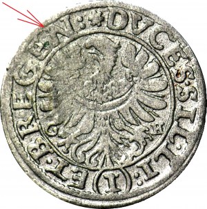 RR-, Silésie, Trois frères, 1 krajcar 1653, Brzeg, date sous chiffres !