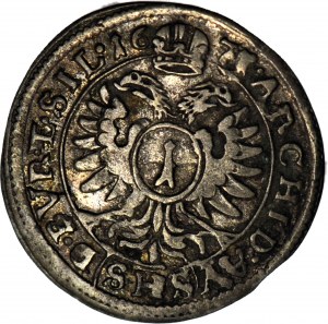 Schlesien, Leopold I., 1 krajcar 1671, Wrocław, schön