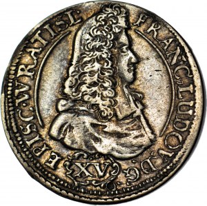 Sliezsko, Francis Louis, 15 krajcars 1694, Nysa, krásna