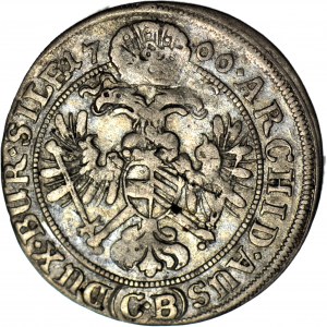 Slesia, Leopoldo I, 3 krajcars 1700 CB, Brzeg, epoca rara