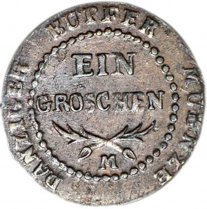 Free City of Gdansk 1808-1812, Penny 1809, beautiful