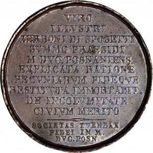 RR-, Grand Duchy of Posen, Medal 1825, Joseph Johann Baptist Andreas von Zerboni di Sposetti