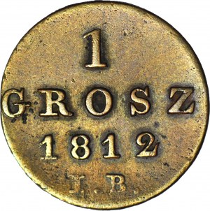Duché de Varsovie, 1 penny 1812 IB, belle