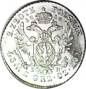 Royaume de Pologne, Alexandre Ier, 2 zlotys 1816 IB