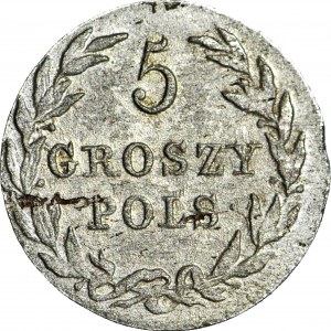 Poľské kráľovstvo, 5 groszy 1816, krásna