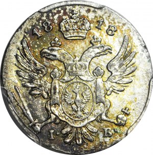 Royaume de Pologne, Alexandre Ier, 5 groszy 1818, idéal