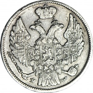 Russian partition, 1 zloty = 15 kopecks 1837 MW, Warsaw