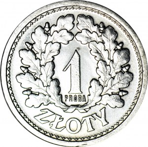 RR-, SAMPLE,1 Gold 1928 Nickel, Eichenlaubkranz, EXCLUSIVE