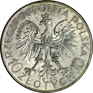 10 zloty 1932, Head, Warsaw, minted