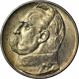 10 zlotých 1937, Piłsudski, vzácnější rok, ražba