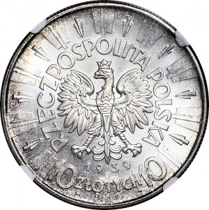 10 Gold 1939, Pilsudski, EXZELLENT