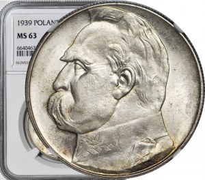 10 zloty 1939, Piłsudski, zecca, bella