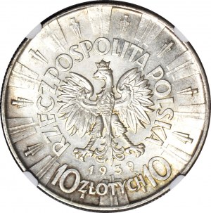 10 zlotých 1939, Piłsudski, mincovňa, krásna