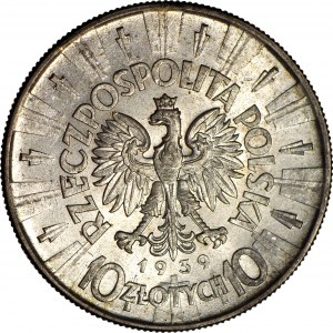 10 zlotých 1939, Piłsudski, mincovňa