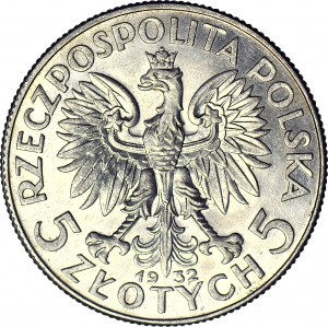 5 złotych 1932, Głowa, Londyn, mennicza