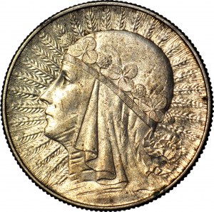 5 gold 1933, Head, minted