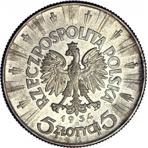 5 złotych 1934, Piłsudski, urzędowy, menniczy