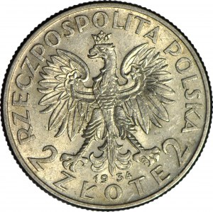 2 zlaté 1934, hlava, raženo