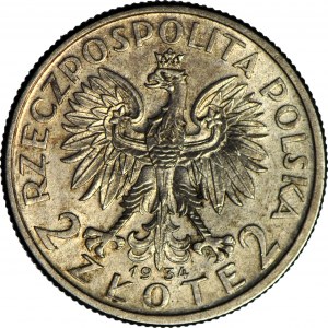 2 Gold 1934, Kopf, geprägt