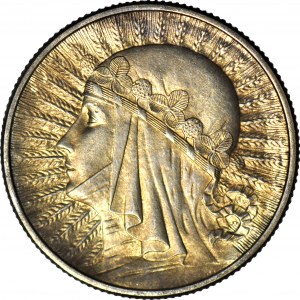 2 oro 1934, Testa, coniato