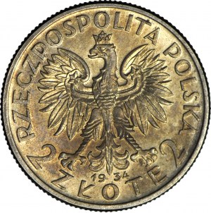 2 Gold 1934, Kopf, geprägt