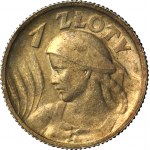 1 złoty 1924, Żniwiarka, (Paryż), mennicza, DOUBLE DIE