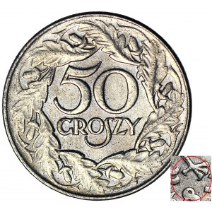 RRR-, 50 groszy 1938 NIKLOWANE, BEZ ZNAKU MENNICY